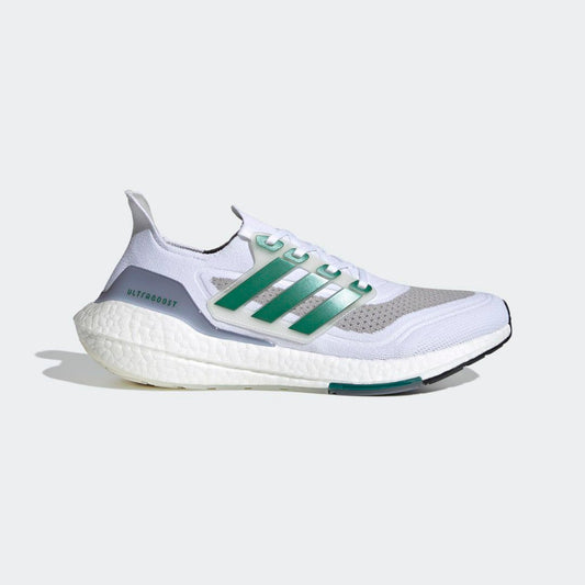 ADIDAS ULTRA BOOST 2021 WHITE AND SUB GREEN