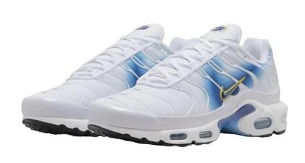 Air Max Plus TN Spray Paint Swoosh White Blue